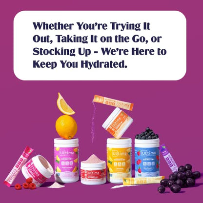 Ultima Replenisher Electrolyte Hydration Drink Mix, Pink Lemonade, 30 Serving Tub Ultima ReplenisherBuy Supplements Australia