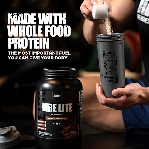 REDCON1 MRE Lite Whole Food Protein Powder, Fudge Brownie - Low Carb & Whey REDCON1Buy Supplements Australia