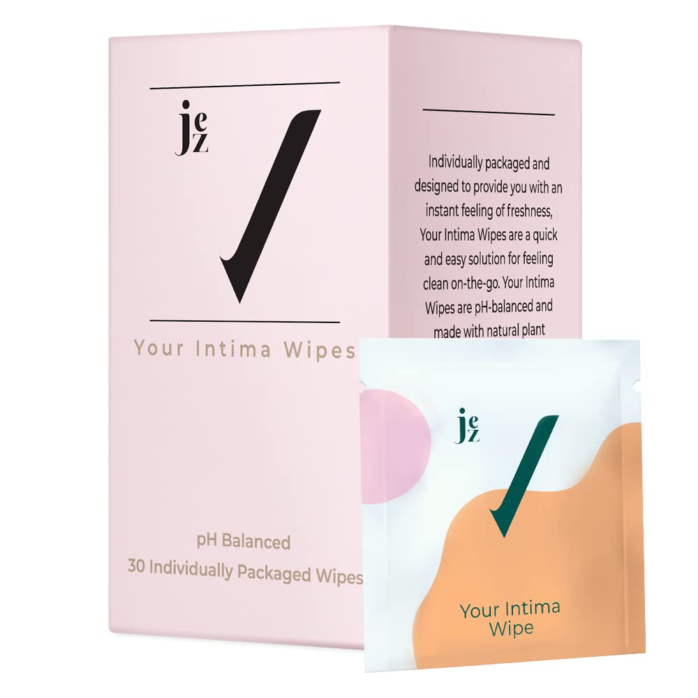Jez Your Intima Wipes 30-Pack - Women's Feminine Care, Hygiene Products On the Go