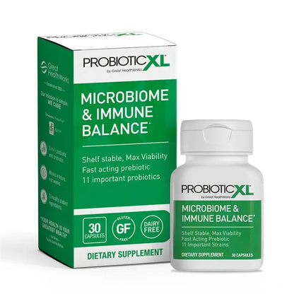 OmegaXL ProbioticXL - Probiotic & Prebiotic, Shelf Stable - Blend 11 Strains - Promote Healthy Gut Flora Growth, 12.5 Billion CFU - Non-GMO, Gluten-Free - 30 Veggie Caps OmegaXL buy supplements Au