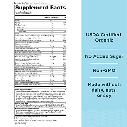Ancient Nutrition Organic SuperGreens and Multivitamin Powder with Probiotics Ancient NutritionBuy Supplements Australia