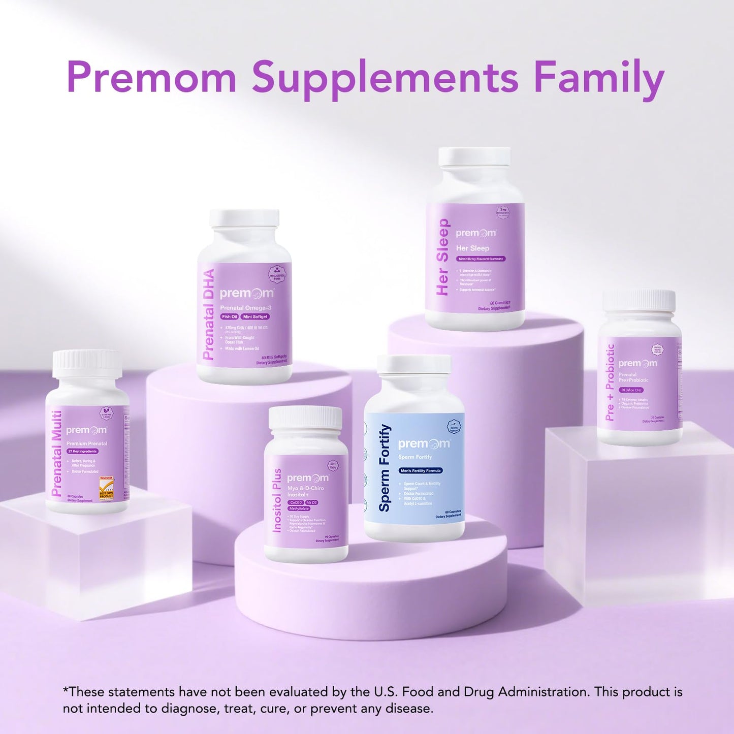 Premom Inositol Plus - 2000mg Myo-Inositol & 50mg D-Chiro Inositol, CoQ10, Folate & Vitamin D3-40:1 Ratio - Supports Hormonal Balance, Ovarian & Reproductive Health - 30 Day Supply PremomBuy Supplements Australia