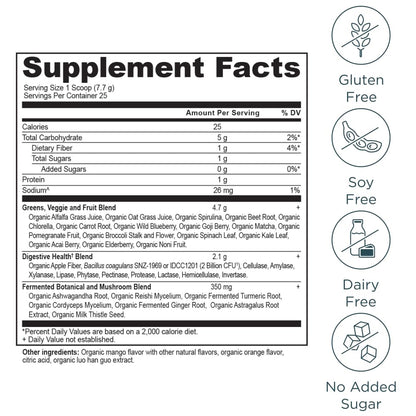 Ancient Nutrition Organic Supergreens Powder, Mango, 25 Servings + Multi Collagen Protein Powder, Vanilla, 60 Servings Ancient Nutrition buy supplements Au