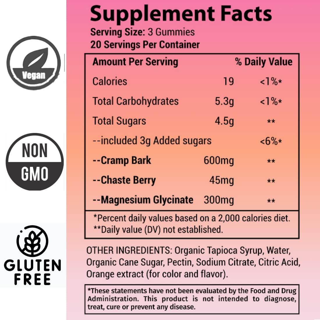 HEMPWAY Menstrual Gummies for Women May Help Support Bloating, Period Relief | Plant-Based | Cramp Bark, Magnesium, Chaste Berry | Vegan | Orange 60ct HEMPWAYBuy Supplements Australia