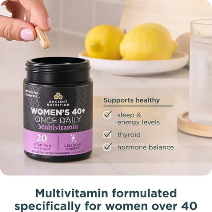 Ancient Nutrition Multivitamin for Women, Ancient Multi Women's 40+ Once Daily Vitamin Supplement, Vitamin B, Vitamin C and Vitamin K2 Ancient NutritionBuy Supplements Australia