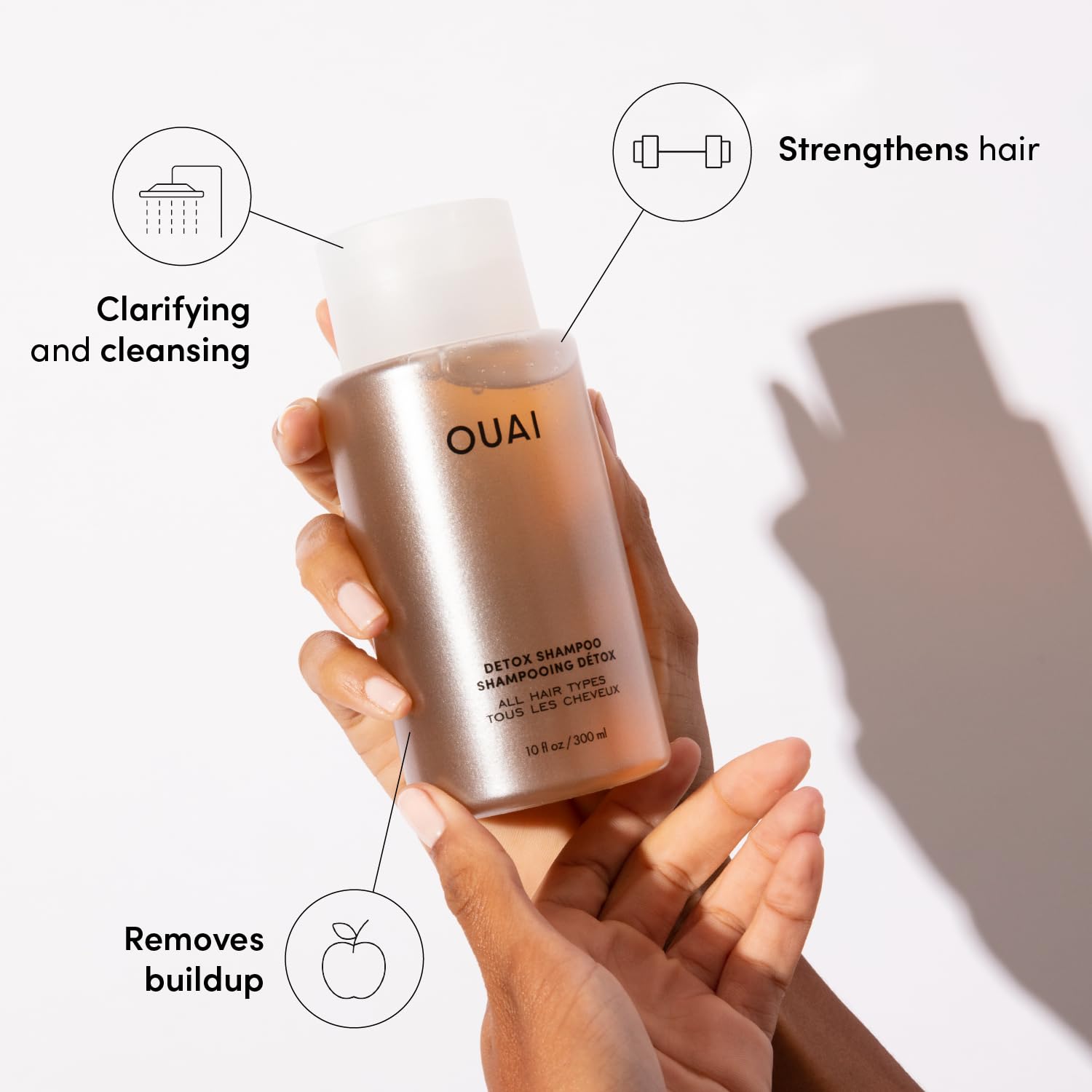 OUAI Detox Shower Routine Bundle - Gentle Detox Face Cleanser (7.8 Oz) and Clarifying Shampoo with Apple Cider Vinegar (10 Oz) - Removes Dirt, Oil, Product, Makeup, and Sunscreen - 2-Piece Bundle OUAIBuy Supplements Australia