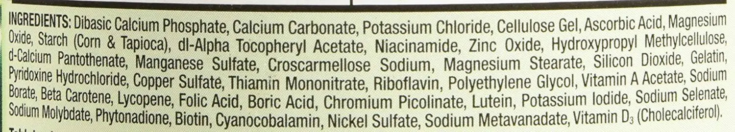 Kirkland Signature Adult 50+ Multi Vitamins & Minerals, 400 Tablets (2 Pack) KIRKLAND