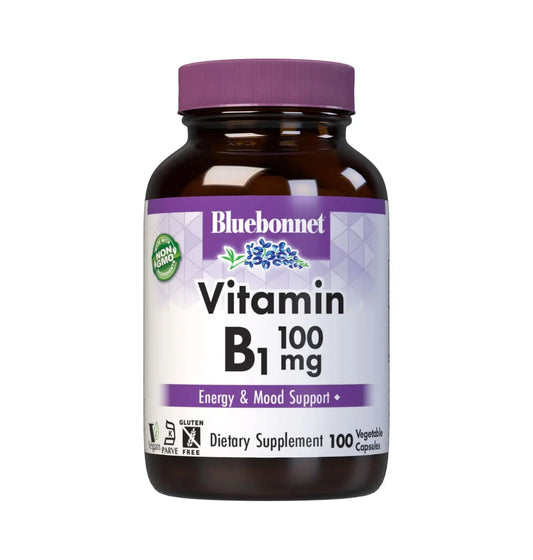 Bluebonnet Vitamin B1 100 mg - Mood Support & Energy Vitamins for Women & Men* - Thiamin HCl - Non-GMO, Vegan, Kosher BlueBonnetBuy Supplements Australia