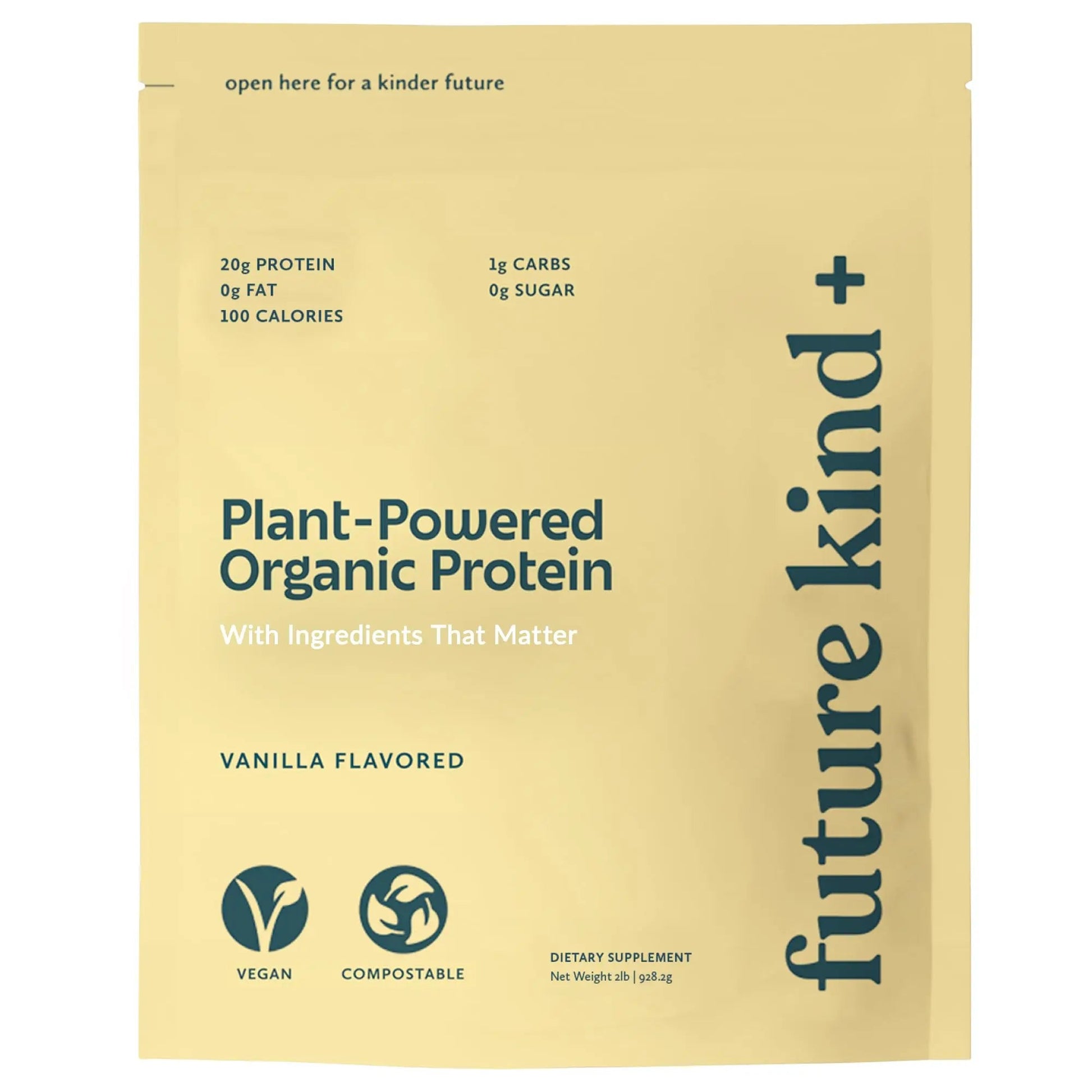 Future Kind Vegan Protein Powder, Vanilla, Pea Plant Protein for Lean Muscle with Iron & Fiber, Whey-Free, Sugar-Free, Soy-Free, Non-Dairy (34 Servings) Future Kind buy supplements Au
