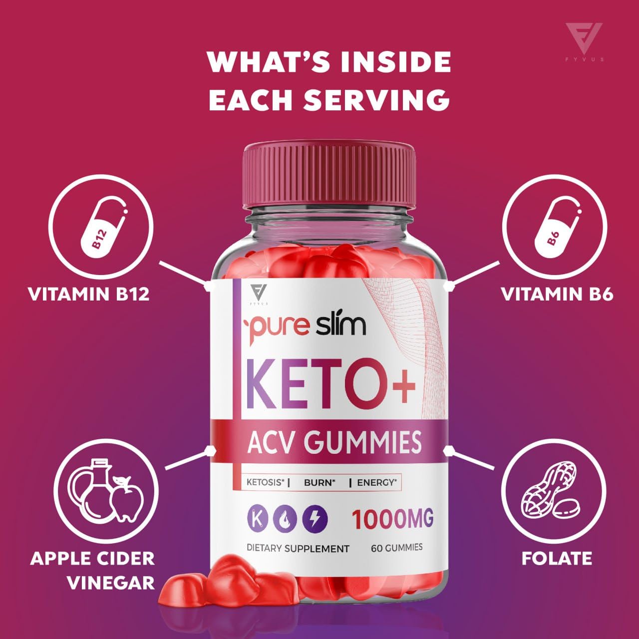 (2 Pack) Pure Slim Keto ACV Gummies, Pure Slim Keto ACV Gummies Advanced Kelly Clarkson FyvusBuy Supplements Australia