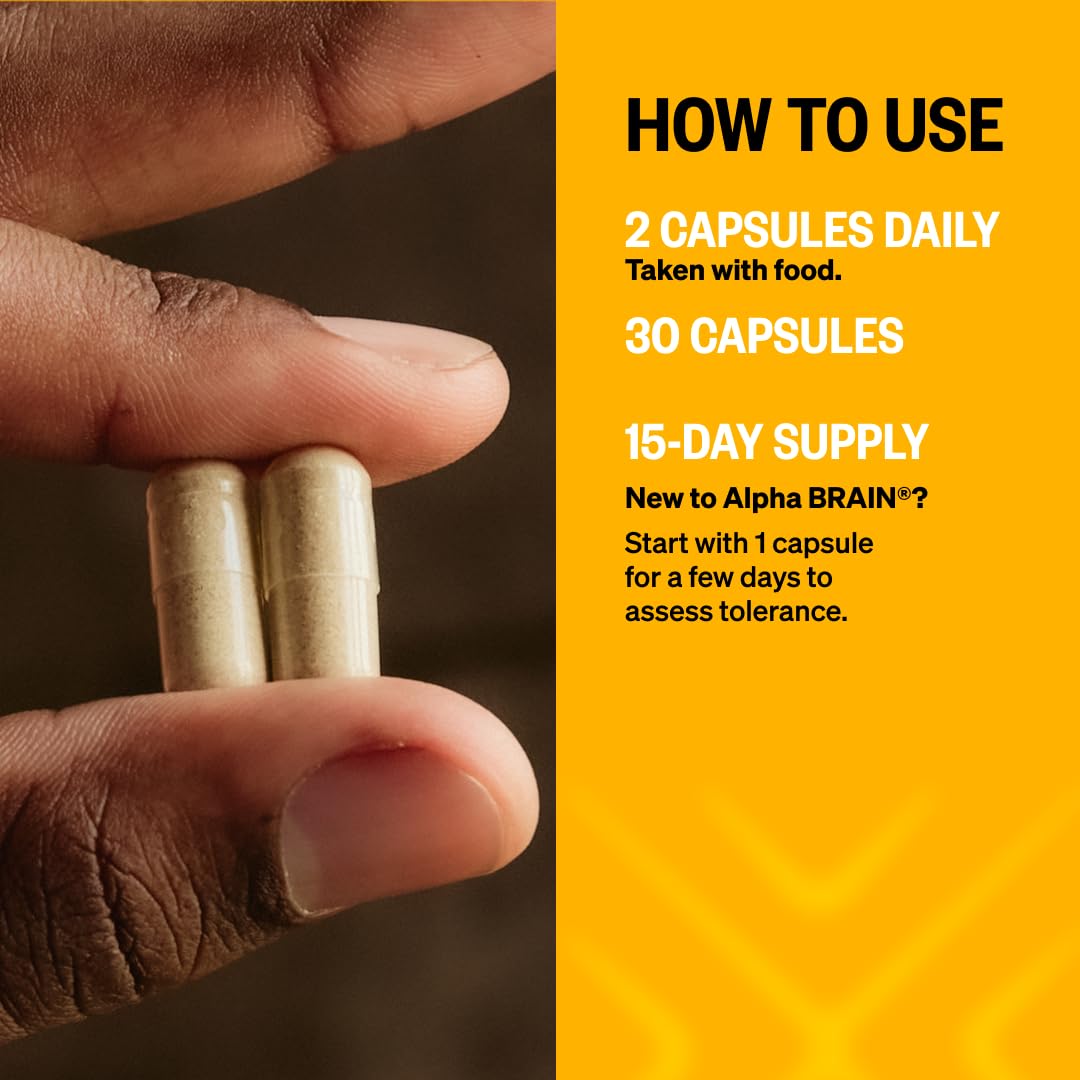 ONNIT Alpha Brain Nootropic Brain Supplement for Men and Women, IGEN Non-GMO Tested, Memory, Mental Clarity, Cognitive Support and Focus Capsules with L-Theanine and Vitamin B6, 30 Count ONNITBuy Supplements Australia