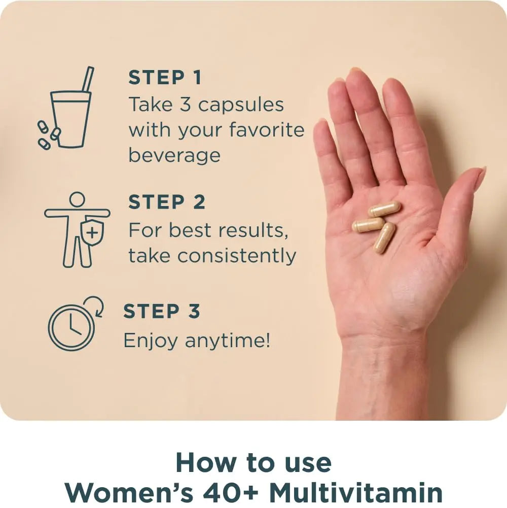 Ancient Nutrition Multivitamin for Women 40, Multi Vitamin and Immune Support with Vitamin D & C, 20 Vitamins and Minerals Ancient NutritionBuy Supplements Australia