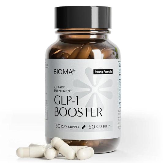 BIOMA GLP-1 Booster - Natural Appetite Control Supplement with Clinically Proven Probiotics, Prebiotics & Postbiotics - Support Weight Management & Satiety, (60 Capsules - 30 Day Supply) BIOMABuy Supplements Australia