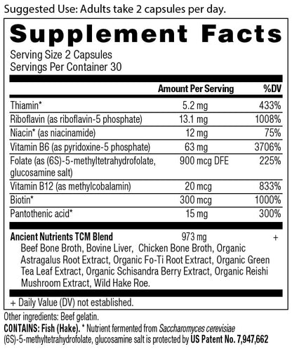 Ancient Nutrition Vitamin B Complex Supplement, 8 Balanced B-Vitamins, Supports Healthy Ancient NutritionBuy Supplements Australia