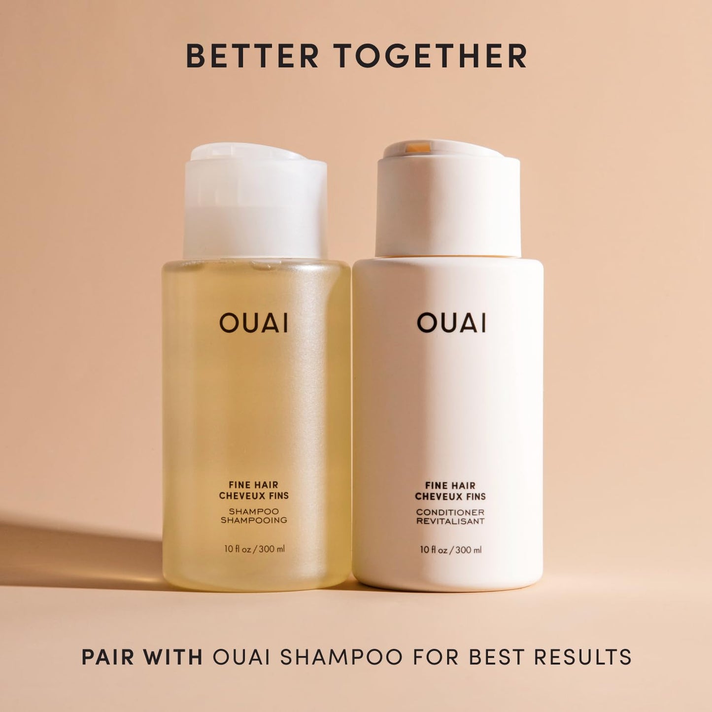 OUAI Fine Hair Conditioner Travel Size - Volumizing Conditioner for Fine Hair with Keratin, Biotin & Chia Seed Oil - Adds Softness, Bounce & Volume - Free from Parabens, Sulfates & Phthalates (3 Oz) OUAIBuy Supplements Australia