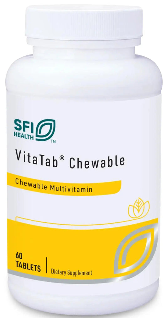 Klaire Labs SFI Health VitaTab Chewable - Multivitamin with 24 Vital Nutrients for Kids & Adults, Natural Cherry-Orange Flavor SFI Health