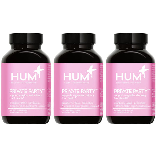 HUM Private Party Vaginal Probiotics for Women, pH Balance and Urinary Tract Support Vaginal Probiotic Supplement with Cranberry & Lactobacillus Blend, Women's Health Cranberry Pills, 90 Capsules HUMBuy Supplements Australia