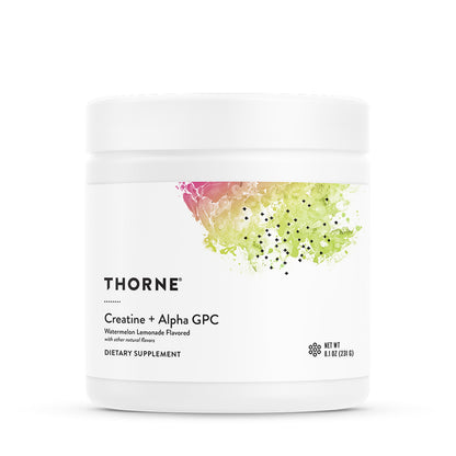 THORNE - Creatine + Alpha GPC - Micronized Creatine Monohydrate Powder - Support for Muscles & Cognitive Function* - for Women & Men - Watermelon Lemonade