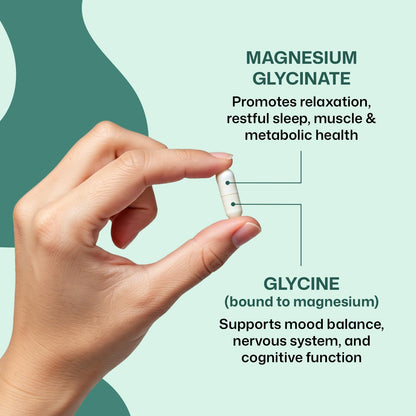 ColonBroom Pure Magnesium Glycinate Capsules | Supplement for Sleep, Heart & Muscle Support | Non-GMO, Gluten Free, Vegan & Sugar-Free | 1 Month Supply (90 Capsules) ColonBroomBuy Supplements Australia