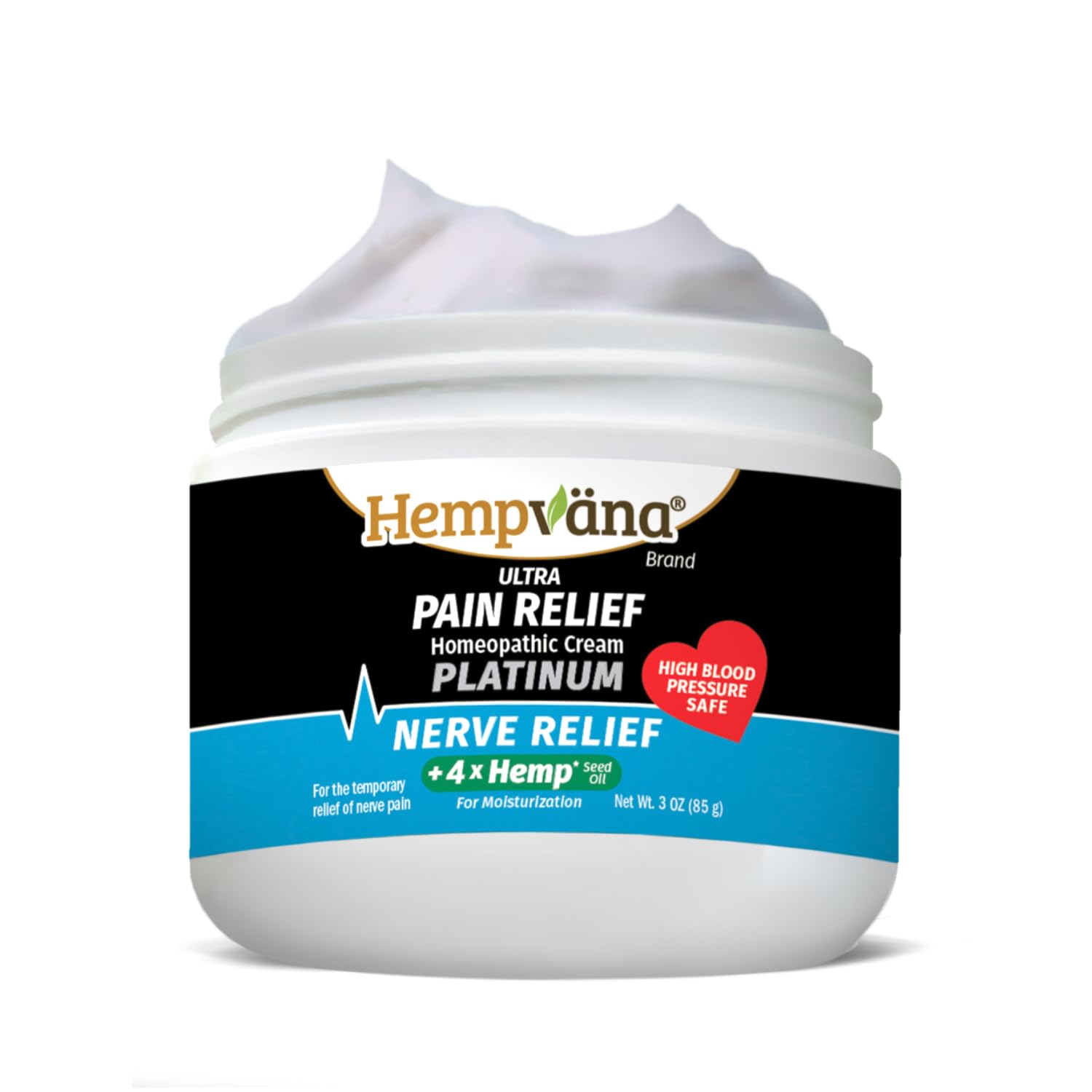 Hempvana Platinum Ultra-Strength Nerve Relief Cream w/100% Pure Hemp Seed Oil, AS-SEEN-ON-TV, Relieves Nerve Pain, Shooting Pain, Tingling, Muscle Cramps, Joint Pain, Tingling, Crawling Sensations HempvanaBuy Supplements Australia