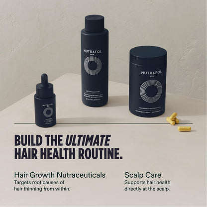 Nutrafol Men's Hair Growth Supplements, Clinically Tested for Visibly Thicker Hair and Scalp Coverage, Dermatologist Recommended - 1 Month Supply NutrafolBuy Supplements Australia
