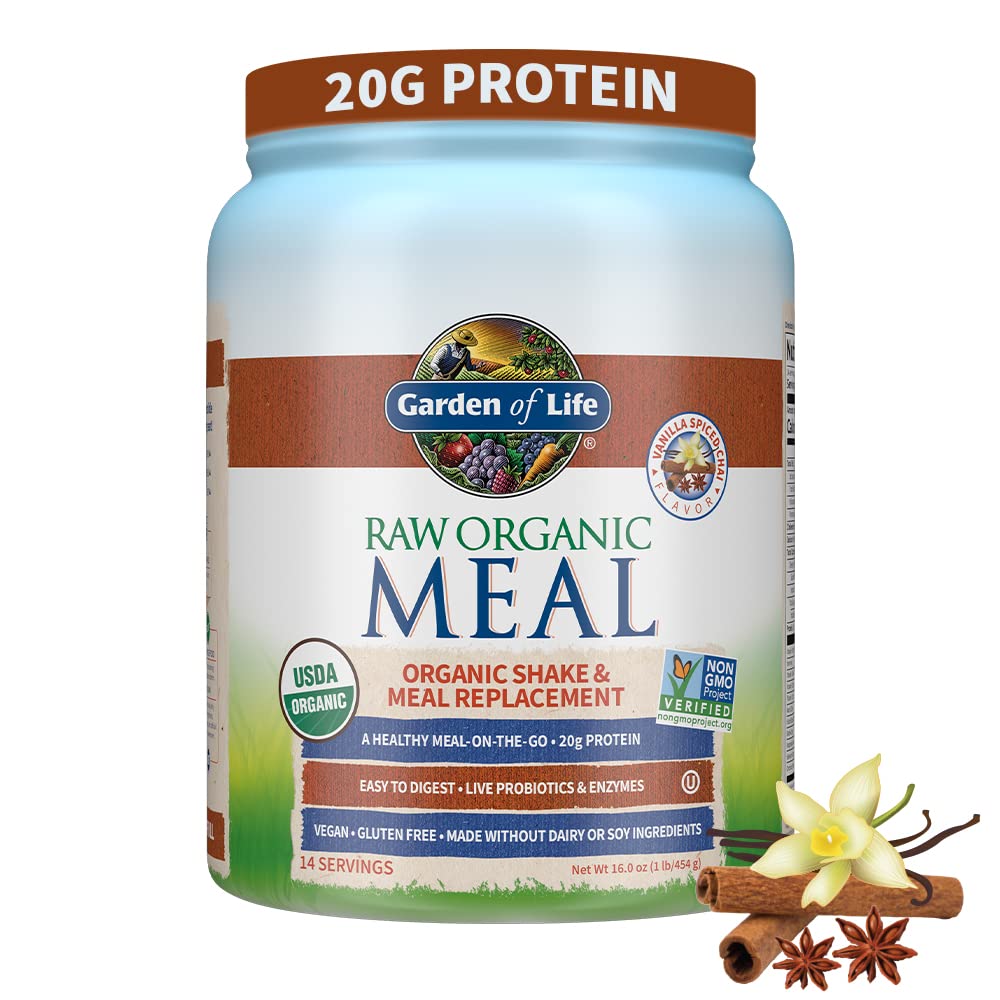 Garden of Life Meal Replacement Vanilla Chai Powder, 14 Servings