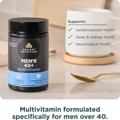Ancient Nutrition, Multivitamin Mens 40 Plus 3 Day, 90 Count Ancient Nutrition