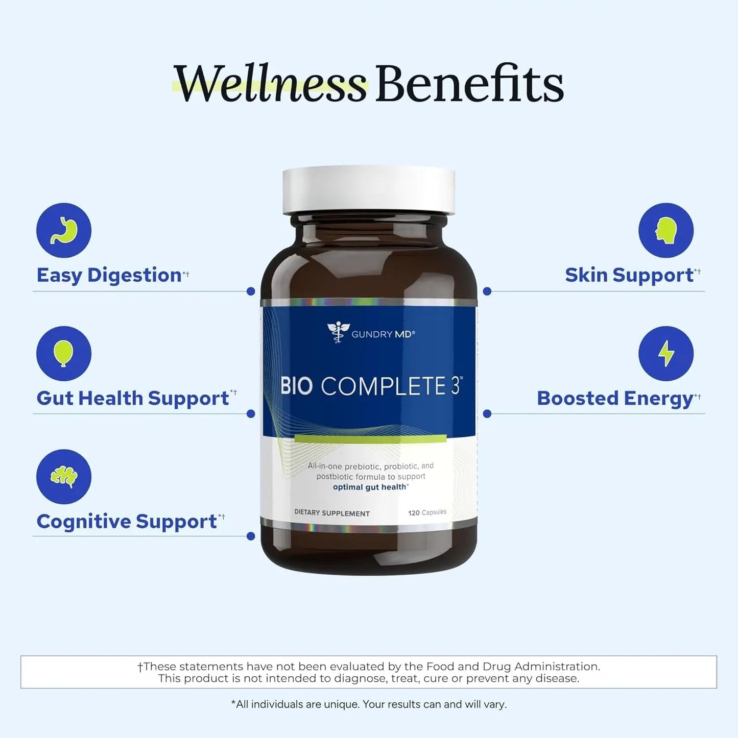 Gundry MD® Bio Complete 3 - Prebiotic, Probiotic, Postbiotic to Support Optimal Gut Health, 30 Day Supply (90 Day Supply) Gundry MDBuy Supplements Australia