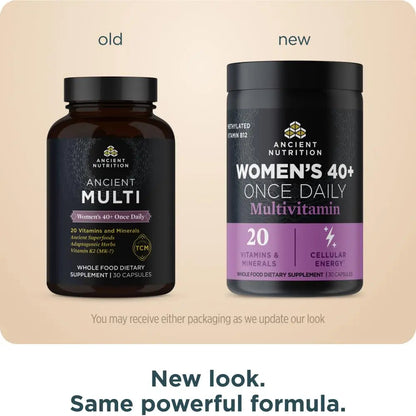 Ancient Nutrition Multivitamin for Women, Ancient Multi Women's 40+ Once Daily Vitamin Supplement, Vitamin B, Vitamin C and Vitamin K2 Ancient NutritionBuy Supplements Australia