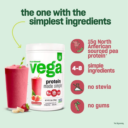Vega Protein Made Simple, Caramel Toffee - Stevia Free Vegan Protein Powder, Plant Based VegaBuy Supplements Australia
