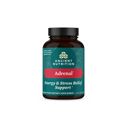 Ancient Nutrition Adrenal Support with Ashwagandha Supplement, Helps Reduce Stress & Fatigue, Paleo and Keto Friendly, Gluten Free, 1300mg, 60 Capsules Ancient NutritionBuy Supplements Australia