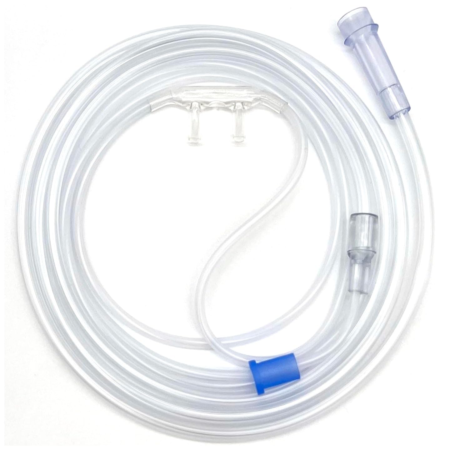 ResOne Soft Nasal Cannula 5-Pack - Oxygen Cannula, Curved Prongs, 4Ft Crush-Resistant Tubing