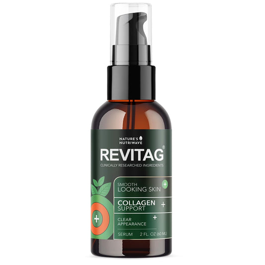 Nature’s NutriWave ReviTag Skin Serum – Natural Formula for Smooth Skin and Collagen Support – Non-GMO, Easy to Use, Made in GMP Facility, Made in USA - 2 Fl. Oz, 1 Month Supply Nature’s NutriWaveBuy Supplements Australia