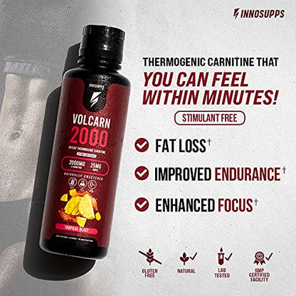 InnoSupps Volcarn 2000 - Advanced Fat Burning Liquid | L-Carnitine, GBEEC, Boost Energy InnoSuppsBuy Supplements Australia