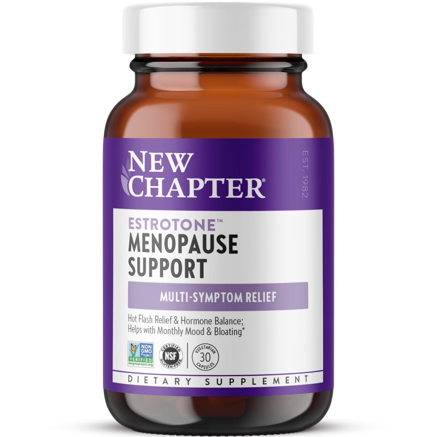 New Chapter Menopause Supplement - Estrotone Herbal Hormone Balance for Women in Perimenopause, with Black Cohosh for Hot Flash Relief & to Reduce Night Sweats + Vitex, No Added Hormones - 30 ct New ChapterBuy Supplements Australia