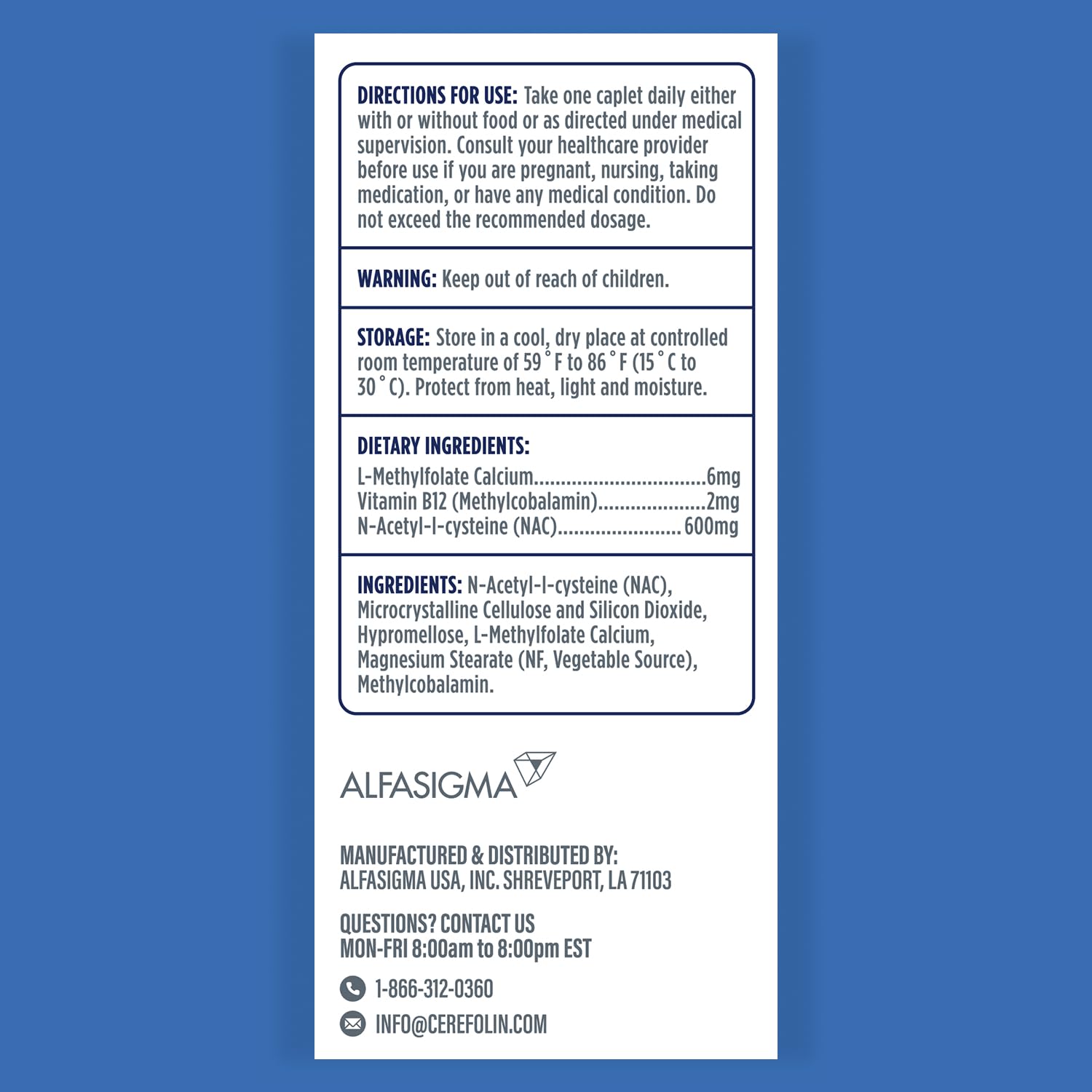 Cerefolin Brain Wellness, Targeted Nutrition for Cognitive Support, Improves Memory, Focus & Concentration, L-Methylfolate, NAC, B12, Neurologist Recommended (60 Count) CerefolinBuy Supplements Australia