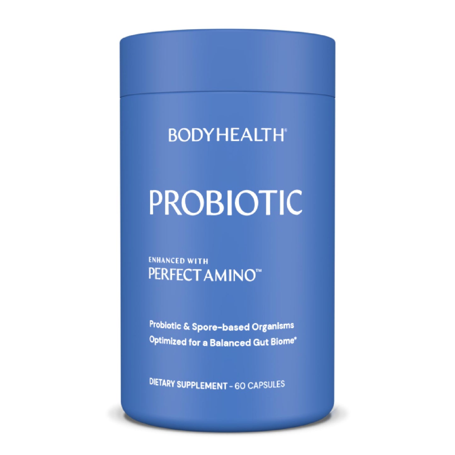 BodyHealth Probiotic Enhanced with PerfectAmino for Women and Men, Spore Based with Bifidobacterium, Lactobacillus Salivarius,