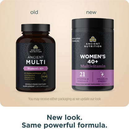 Ancient Nutrition Multivitamin for Women 40, Multi Vitamin and Immune Support with Vitamin D & C, 20 Vitamins and Minerals Ancient NutritionBuy Supplements Australia