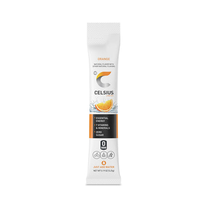 CELSIUS On-the-Go Powder Stick Zero Sugar, Orange, 2.6 Oz (14 Sticks per Pack) CELSIUSBuy Supplements Australia