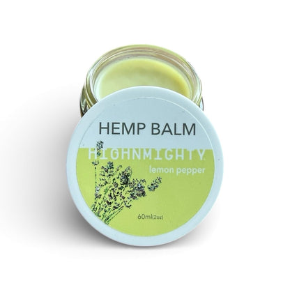 Highnmighty Maximum Strength Lemon Pepper Hemp Balm Salve | Daytime Relief, Relaxing, Natural, Fast-Acting Topical Cream for Muscle Joint Back Knee Shoulder Neck Elbow Hand Foot Relief, 60ml (2oz) HighnmightyBuy Supplements Australia
