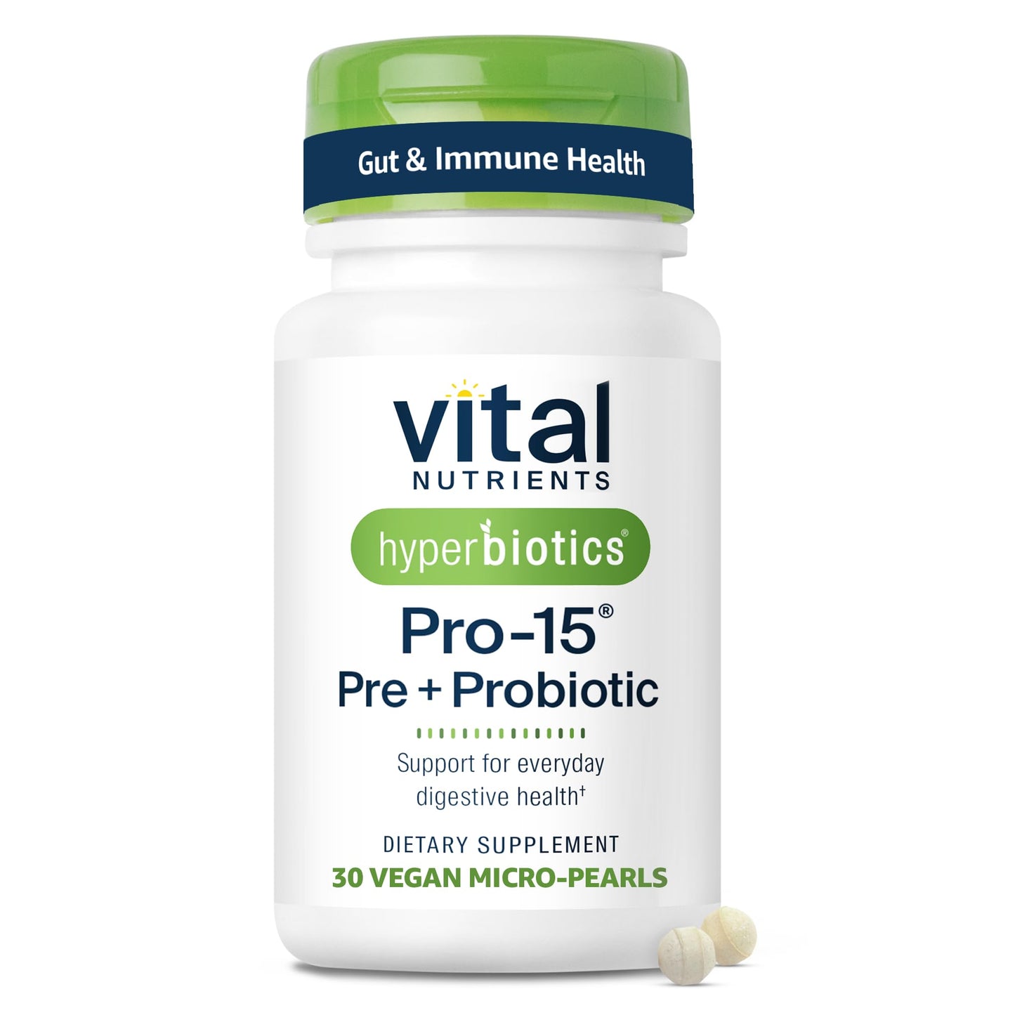 Hyperbiotics Vital Nutrients Pro-15 Prebiotics and Probiotics for Women and Men | 15 Science Backed Strains | Supports Occasional Constipation, Diarrhea, Gas & Bloating | 30 Vegan Time Release Pearls HyperbioticsBuy Supplements Australia