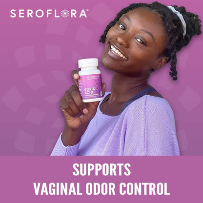 Seroflora Boric Acid Vaginal Suppositories for Women + 1 Suppository Applicator - Helps Support Vaginal Odor pH Balance, Yeast Infection and Bacterial Vaginosis SerofloraBuy Supplements Australia