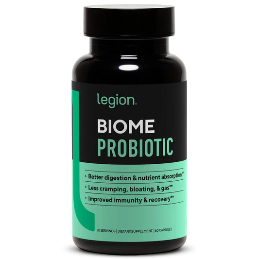 LEGION Biome Probiotic - Natural Probiotics Gut Health Supplement for Women & Men - Probiotic Nutritional Supplements Help Reduce Bloating, Cramping & Gas - Colon Health Probiotic Pills, 30 Servings LEGIONBuy Supplements Australia