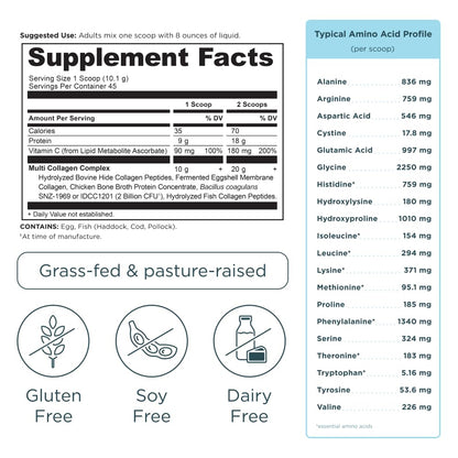 Ancient Nutrition Collagen Powder Protein with Probiotics, Unflavored Multi Collagen Protein with Vitamin C, 45 Servings, Hydrolyzed Collagen Peptides Supports Skin and Nails, Gut Health, 16oz Ancient NutritionBuy Supplements Australia