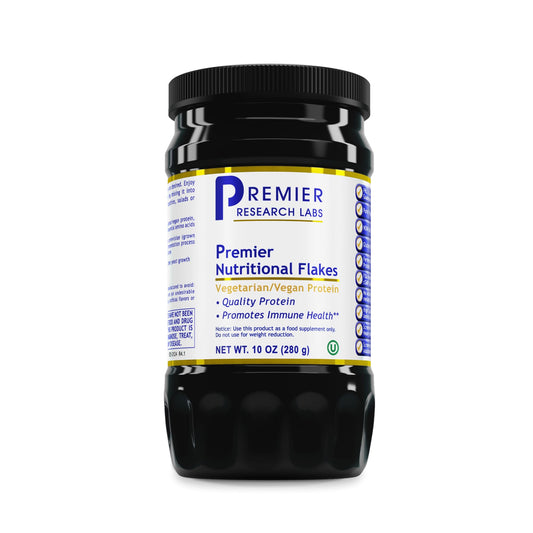 Premier Research Labs Nutritional Flakes - Fortified Nutritional Yeast Flakes for Baking, Immune Support & Nutrition with Protein & Vitamin B12, Active Dry Yeast for Vegan Cheese, Seasoning - 10 oz Premier Research LabsBuy Supplements Australia