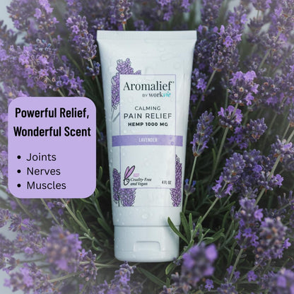 Hemp Cream with Lavender Aromatherapy - 1000MG Made in USA - Muscle & Joint Relief - Menthol, Glucosamine, Chondroitin MSM - Vegan AromaliefBuy Supplements Australia