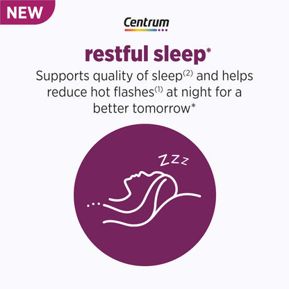 Centrum Restful Sleep Menopause Support Tablets, Supplement with Clinically Studied DailyZz and geniVida, 28 Count CentrumBuy Supplements Australia