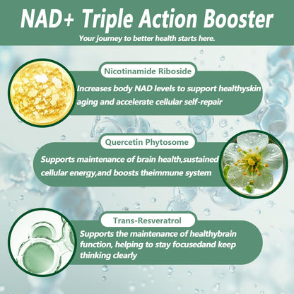 CARE GIFT NAD Supplement, NAD Nicotinamide Riboside Resveratrol 900mg - Liposomal NAD Supplements for Women & Men,NMNH Supplement Alternative for Energy, Focus, Anti-Aging (1 Pack) CARE GIFTBuy Supplements Australia