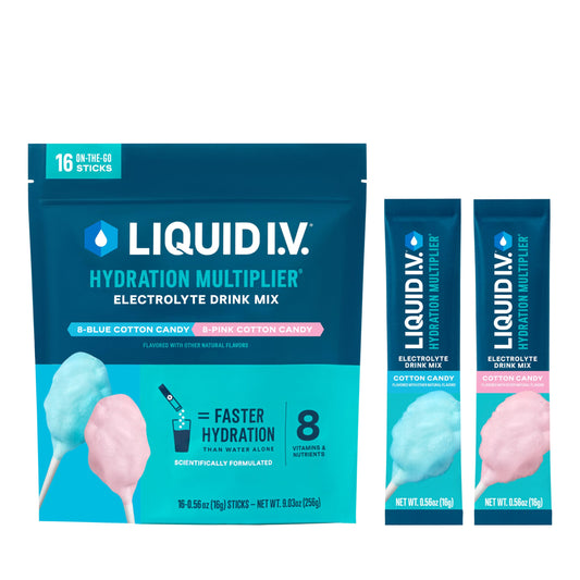 Liquid I.V.® Hydration Multiplier - Cotton Candy | Electrolyte Powder Drink Mix | 1 Pack (16 Servings) Liquid I.V.Buy Supplements Australia
