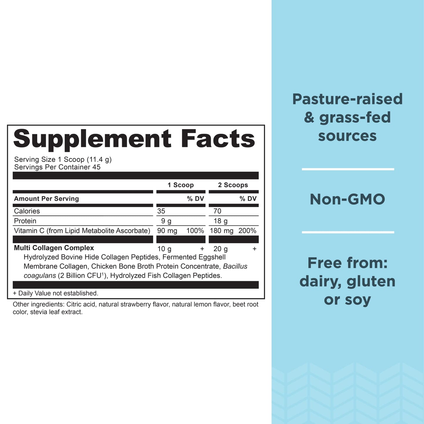 Ancient Nutrition Collagen Powder Protein, Multi Collagen Protein Powder, Strawberry Lemo Ancient NutritionBuy Supplements Australia